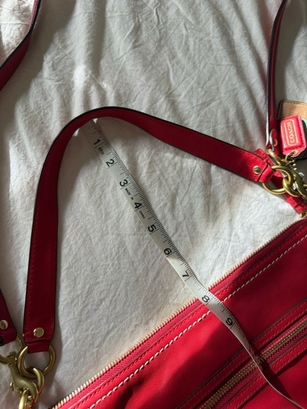 Coach Red Hippie Poppy Leather Bag #3
